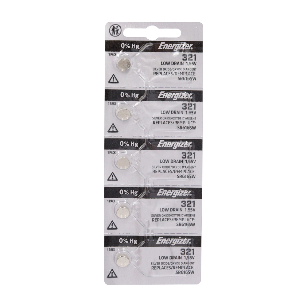 Energizer Silver Oxide Tearstrip Battery 321TZ.Z1 (5 Pack)