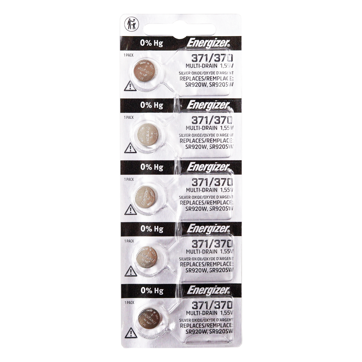 Energizer Silver Oxide Watch Battery 371/370 (5pk)