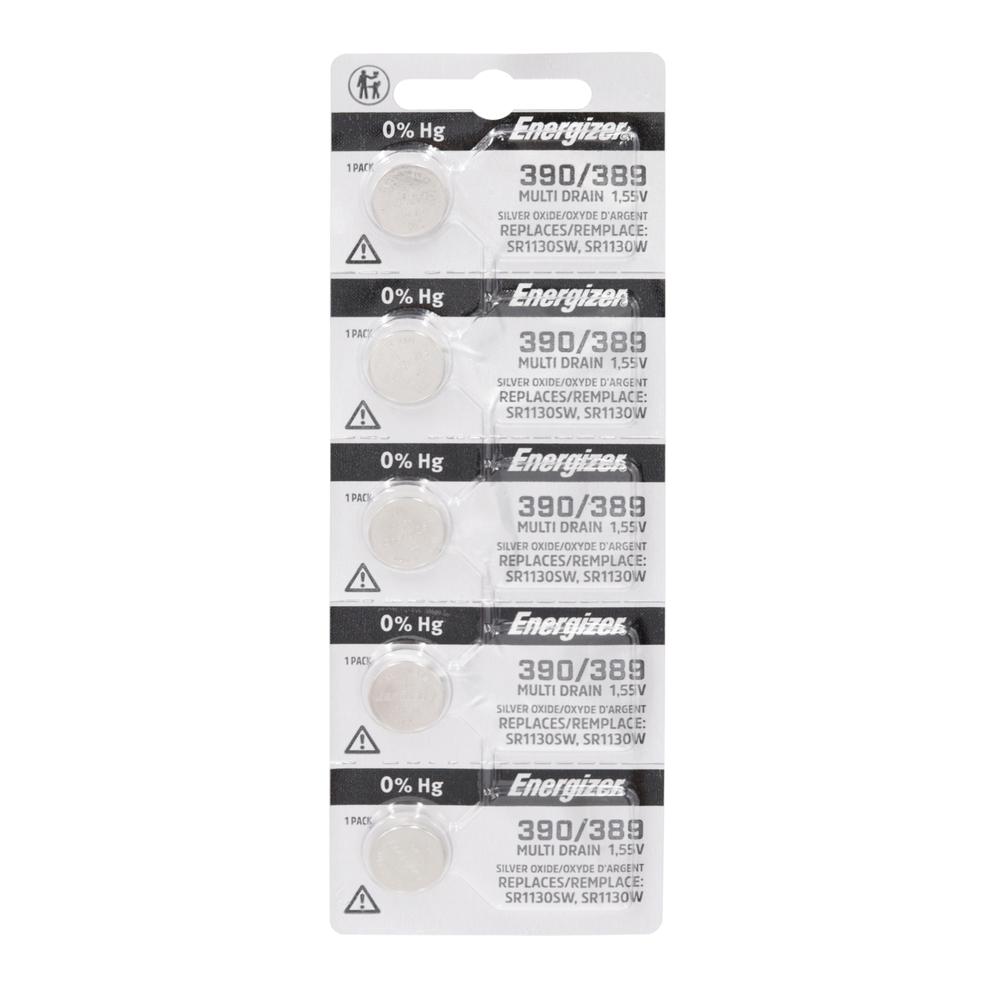 Energizer Silver Oxide Tearstrip Battery 390-389 TZ-Z2 (5 Pack)