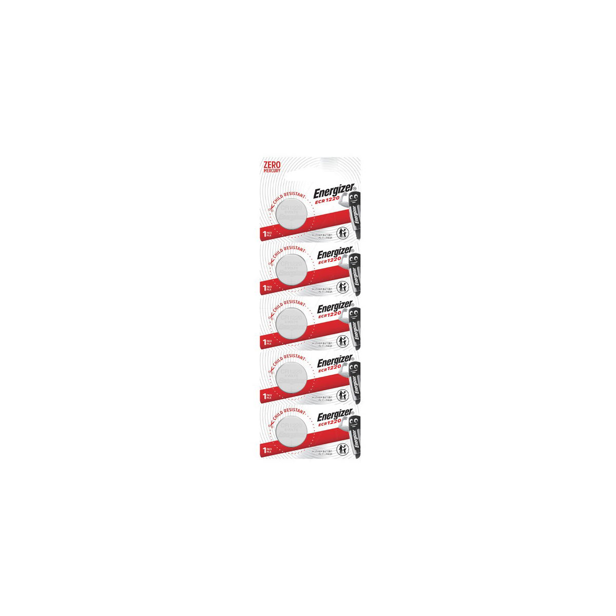Energizer Lithium Battery CR1220 Tearstrip (5pk)