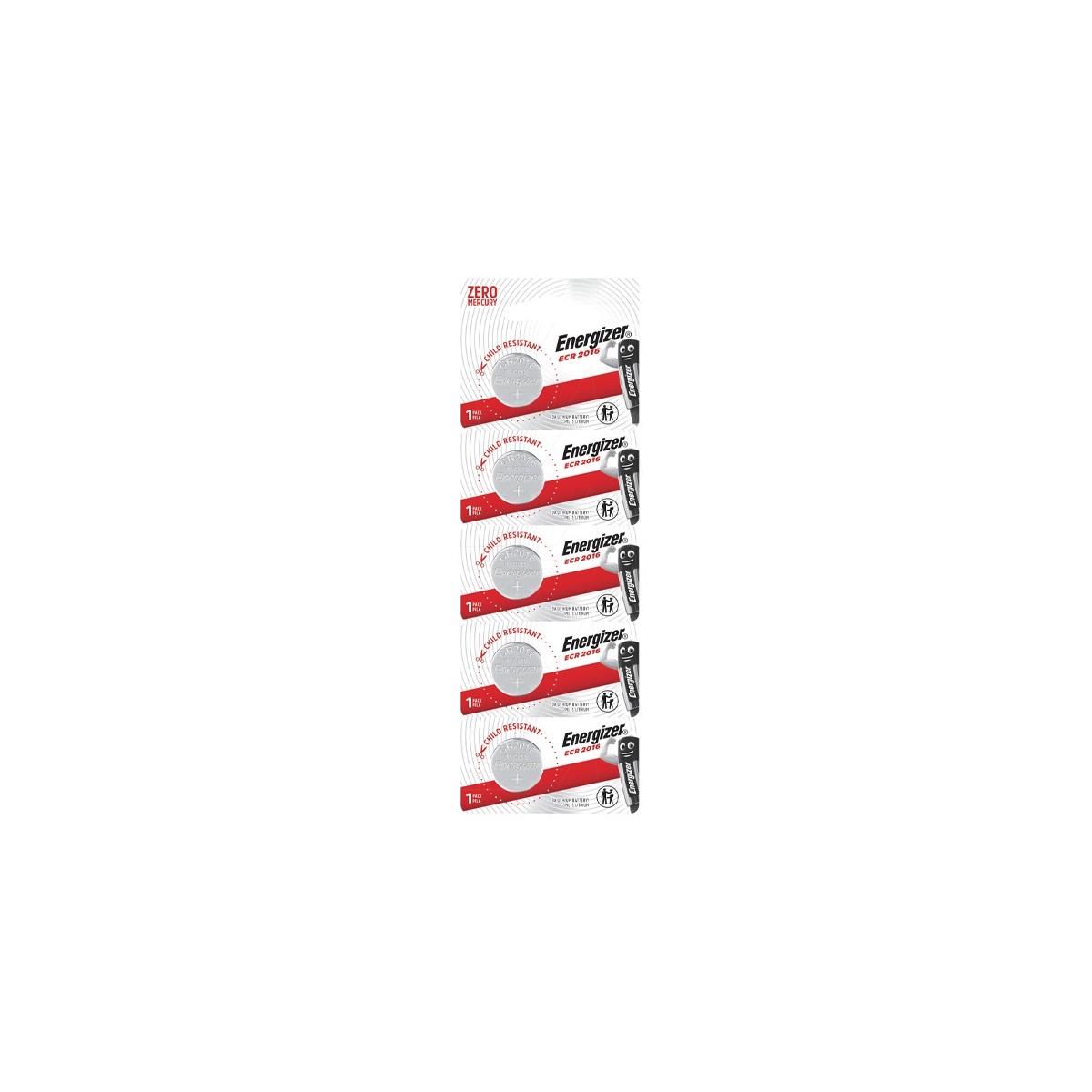 Energizer Lithium Battery CR2016 Tearstrip (5pk)