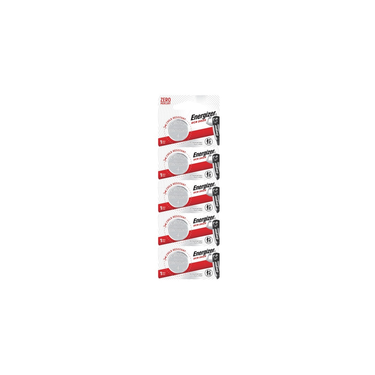Energizer Lithium Battery CR2025 Tearstrip (5pk)