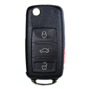 Audi compatible 4 button HU66 remote flip Key housing with Panic button