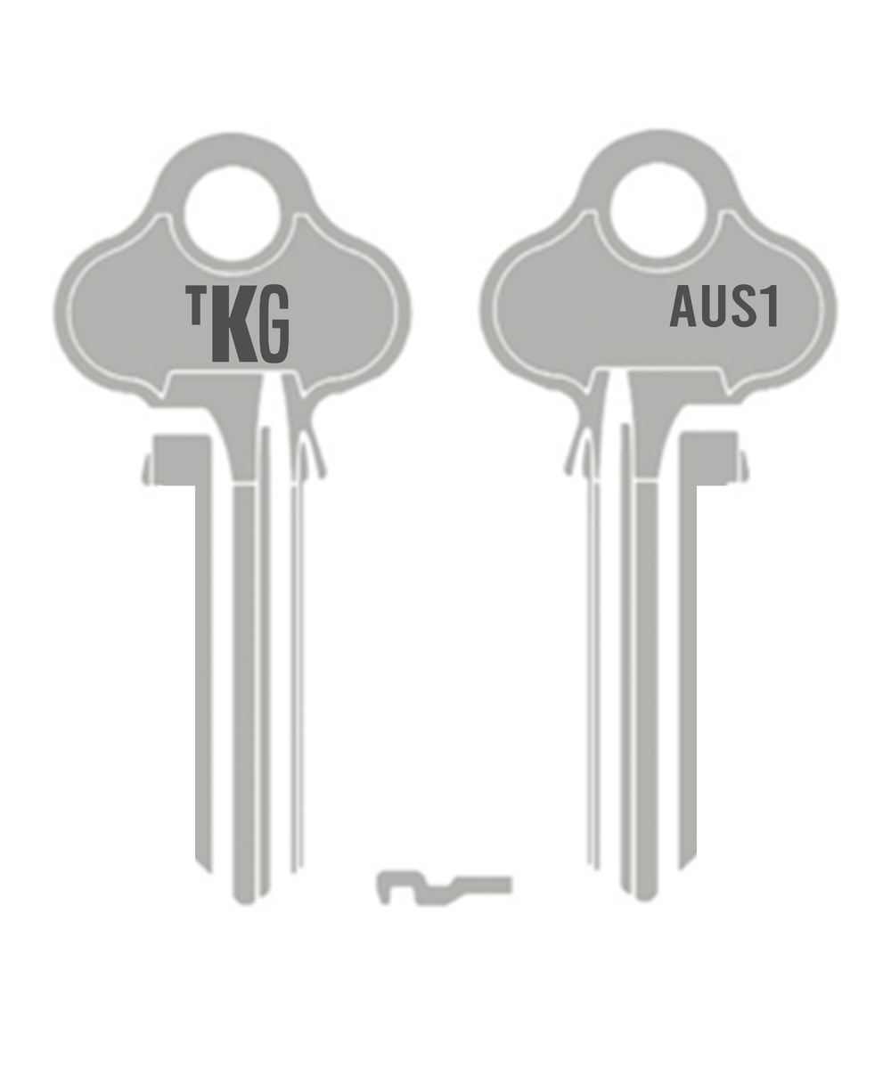 Austral key blank brass silver