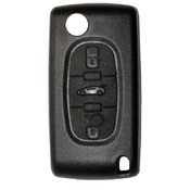 Citroen compatible 3 button HU83 remote flip Key housing No Battery Clip