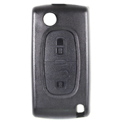Citroen compatible 2 button HU83 remote flip Key housing No Battery Clip