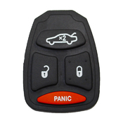 Chrysler Jeep compatible 4 button replacement silicone buttons