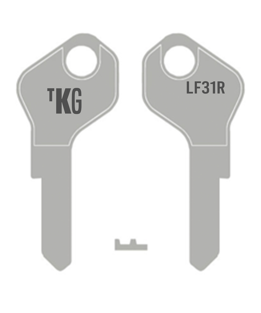 Domestic Key Blank To Suit Lowe & Fletcher LF31R - Brass Silver