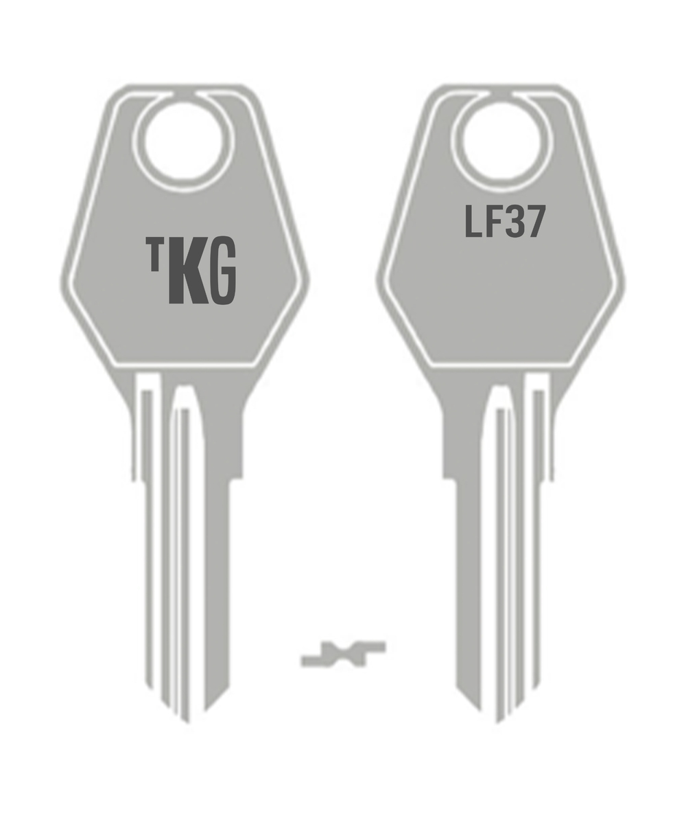 Domestic Key Blank To Suit Lowe & Fletcher LF37 - Brass Silver