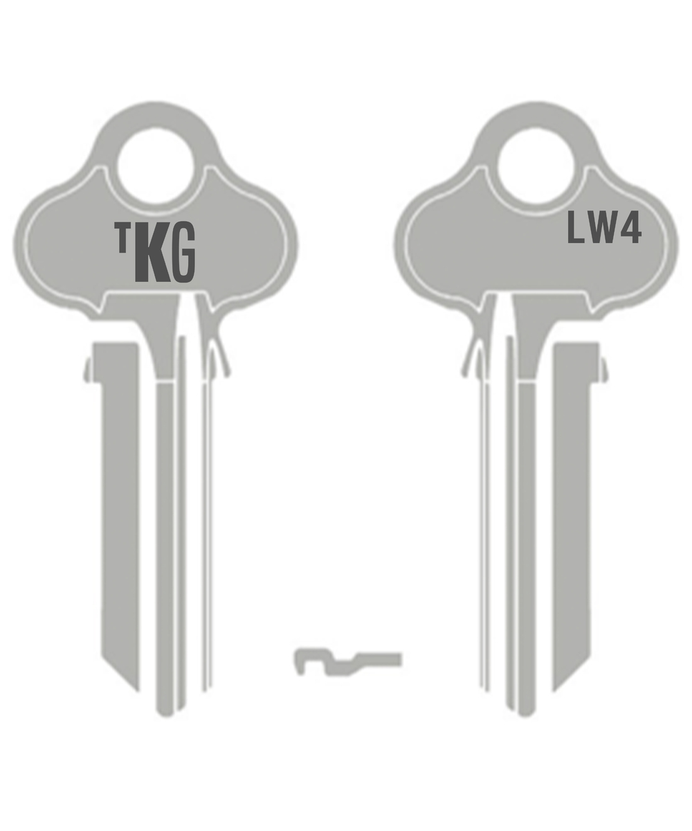 Domestic Key Blank To Suit Lockwood 5 PIN - Brass Nickle Plated