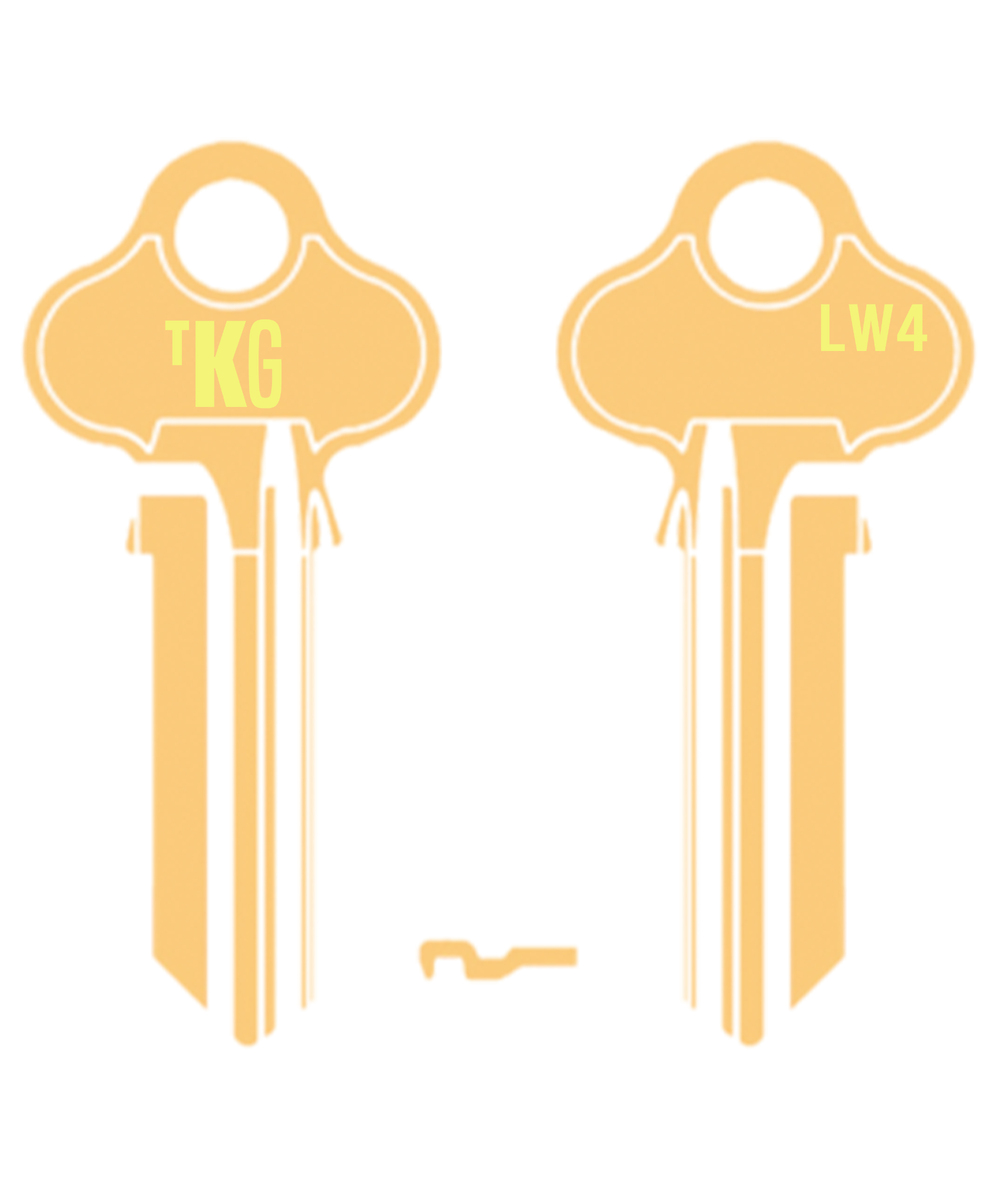 Domestic Key Blank To Suit Lockwood 5 PIN - Gold