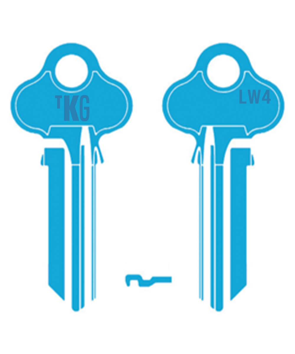 Domestic Key Blank To Suit Lockwood 5 PIN - Light Blue