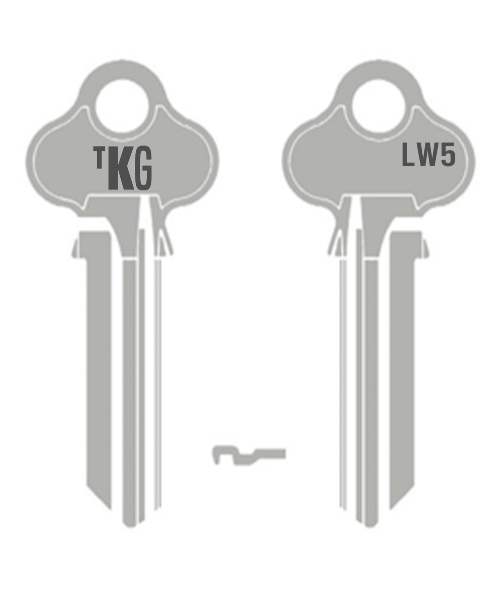 Domestic Key Blank To Suit Lockwood 6 PIN - Brass Silver