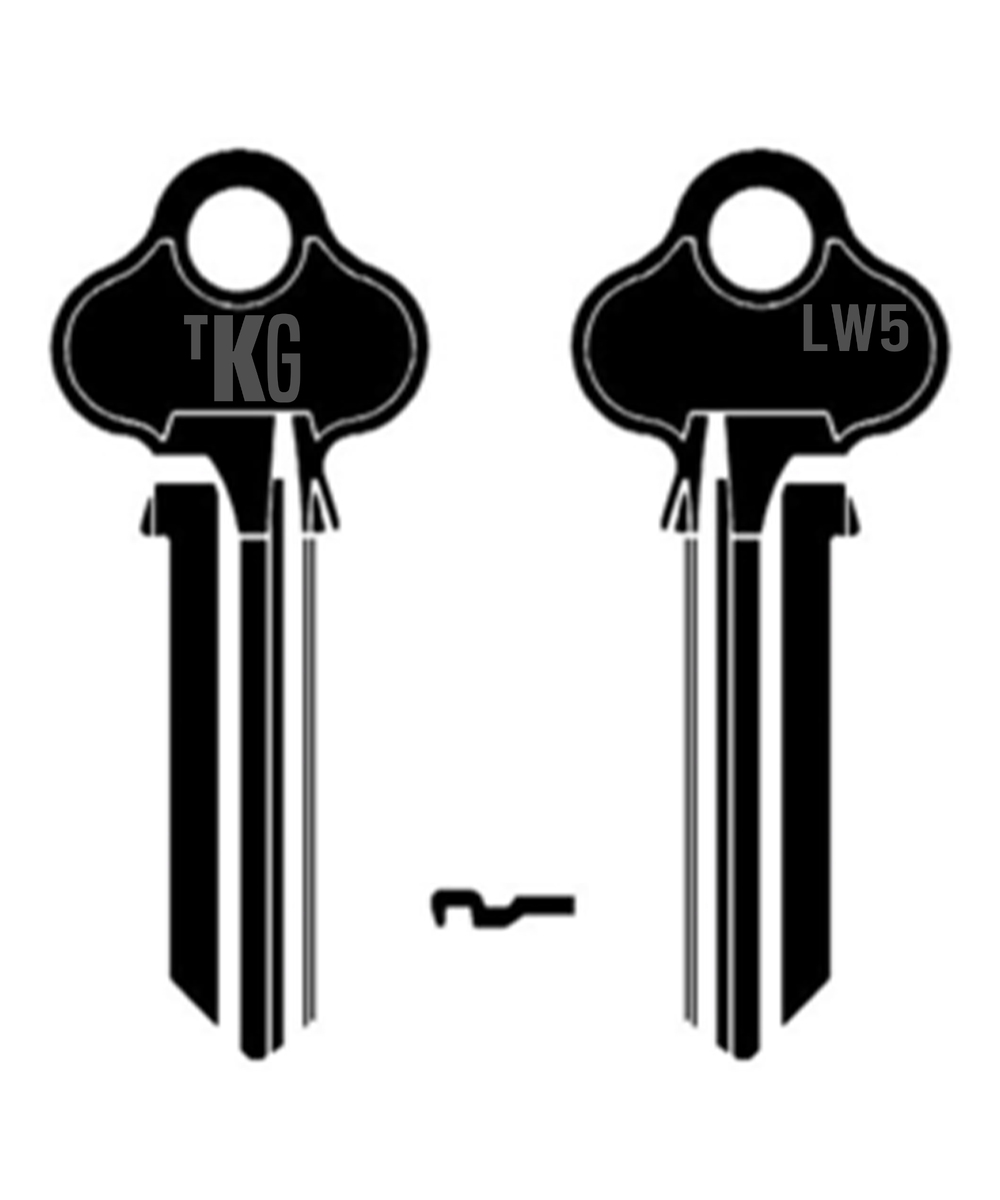 Domestic Key Blank To Suit Lockwood 6 PIN - Black