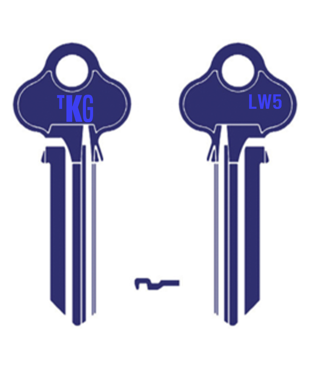 Domestic Key Blank To Suit Lockwood 6 PIN - Dark Blue