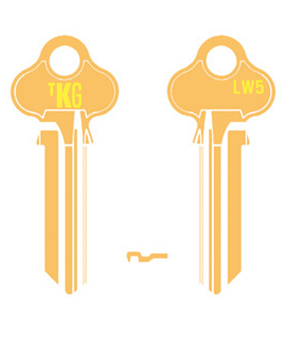 Domestic Key Blank To Suit Lockwood 6 PIN - Gold