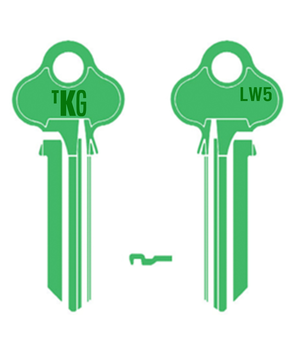 Domestic Key Blank To Suit Lockwood 6 PIN - Green