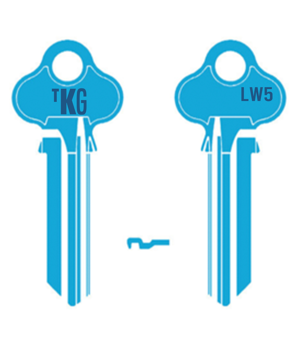 Domestic Key Blank To Suit Lockwood 6 PIN - Light Blue