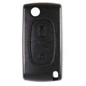 Peugeot compatible 2 button VA6 remote flip Key housing without Battery Clip