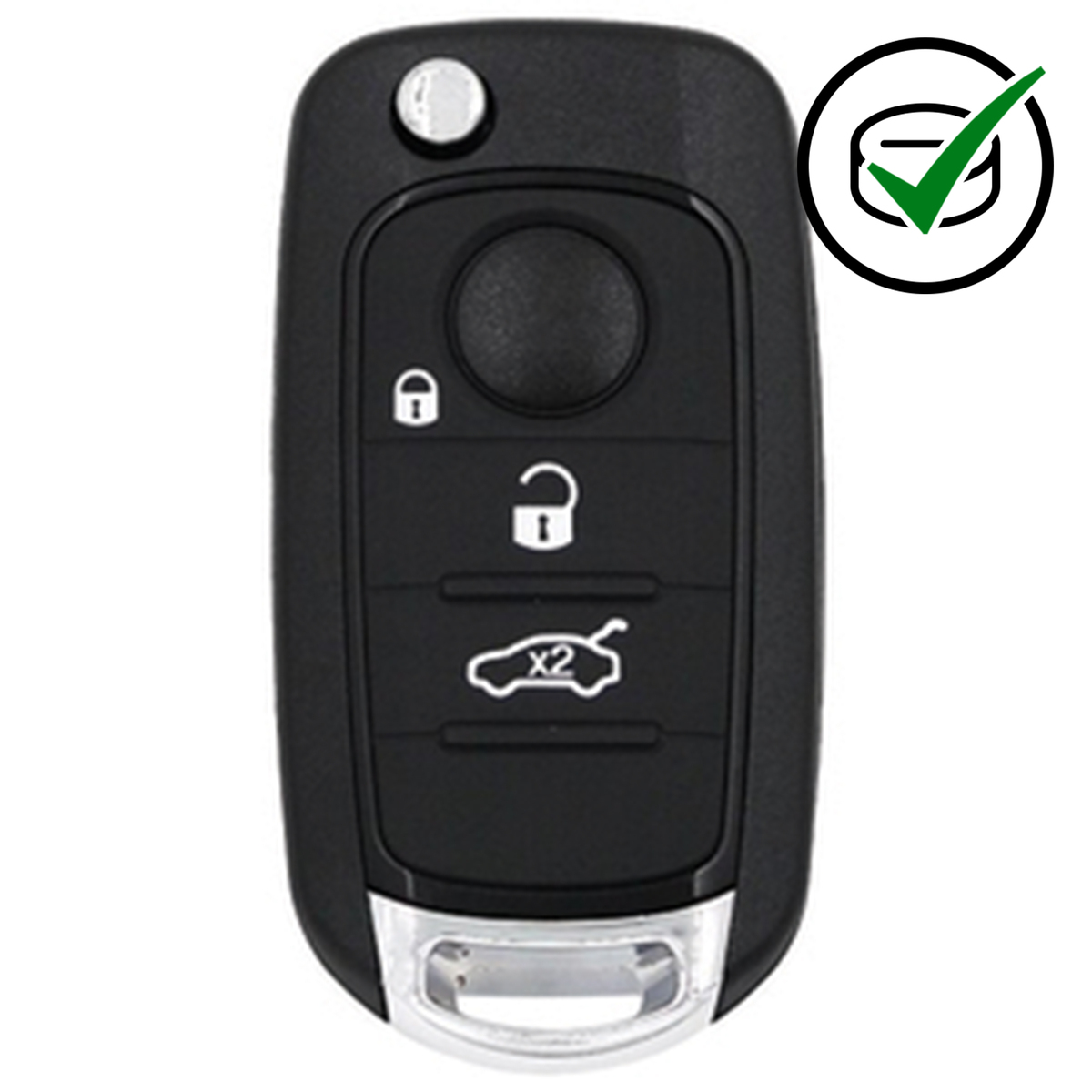 Fiat compatible 3 button remote flip Key 433Mhz