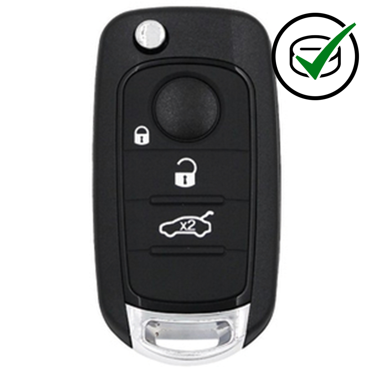 Fiat compatible 3 button remote flip Key 433Mhz