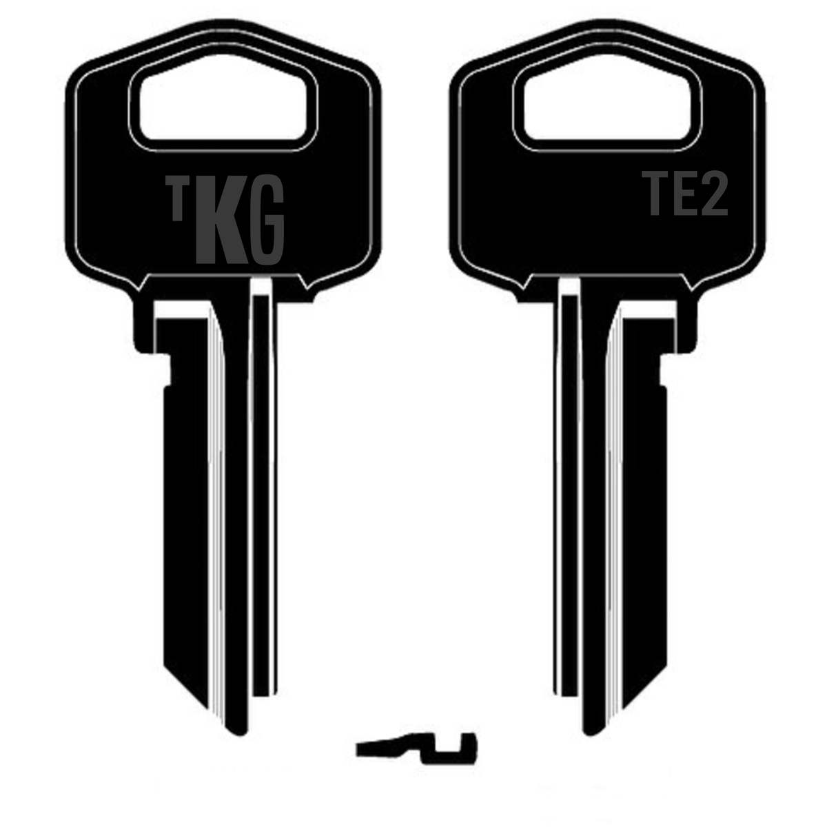 Domestic Key Blank To Suit Gainsborough TE2 - Black