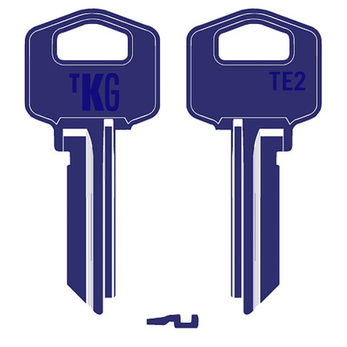 Domestic Key Blank To Suit Gainsborough TE2 - Dark Blue