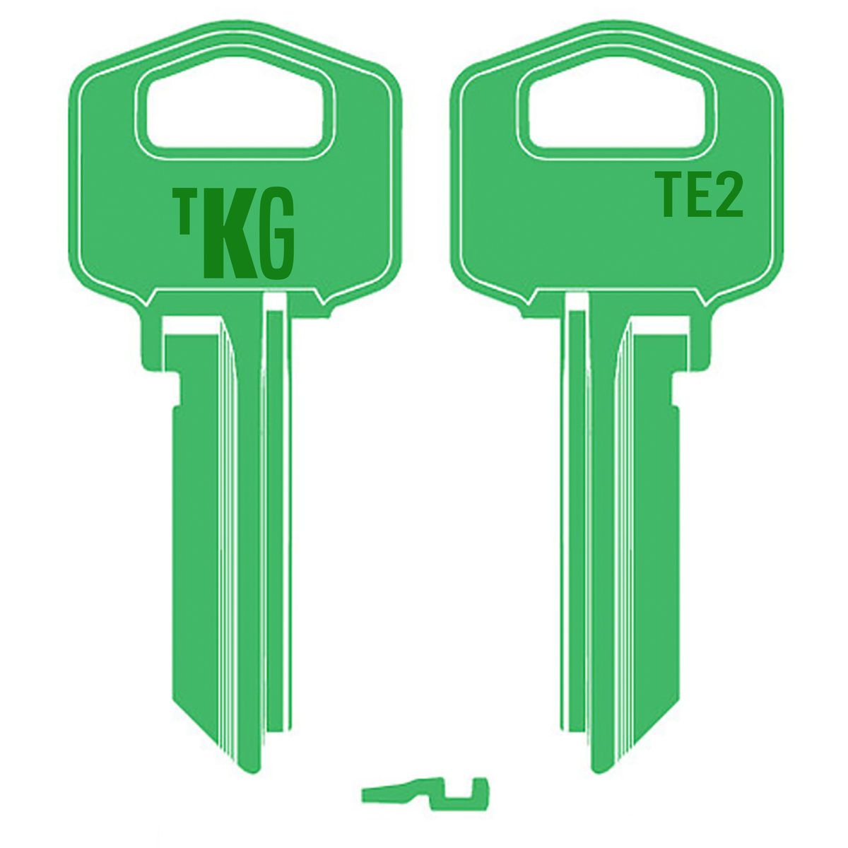 Domestic Key Blank To Suit Gainsborough TE2 - Green