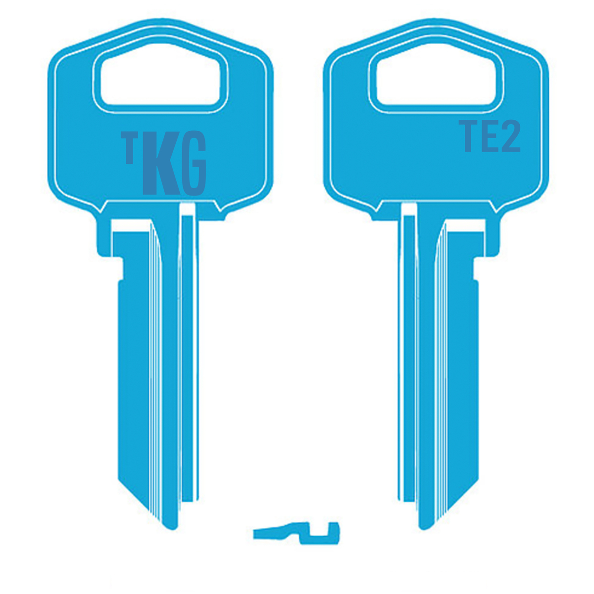 Domestic Key Blank To Suit Gainsborough TE2 - Light Blue