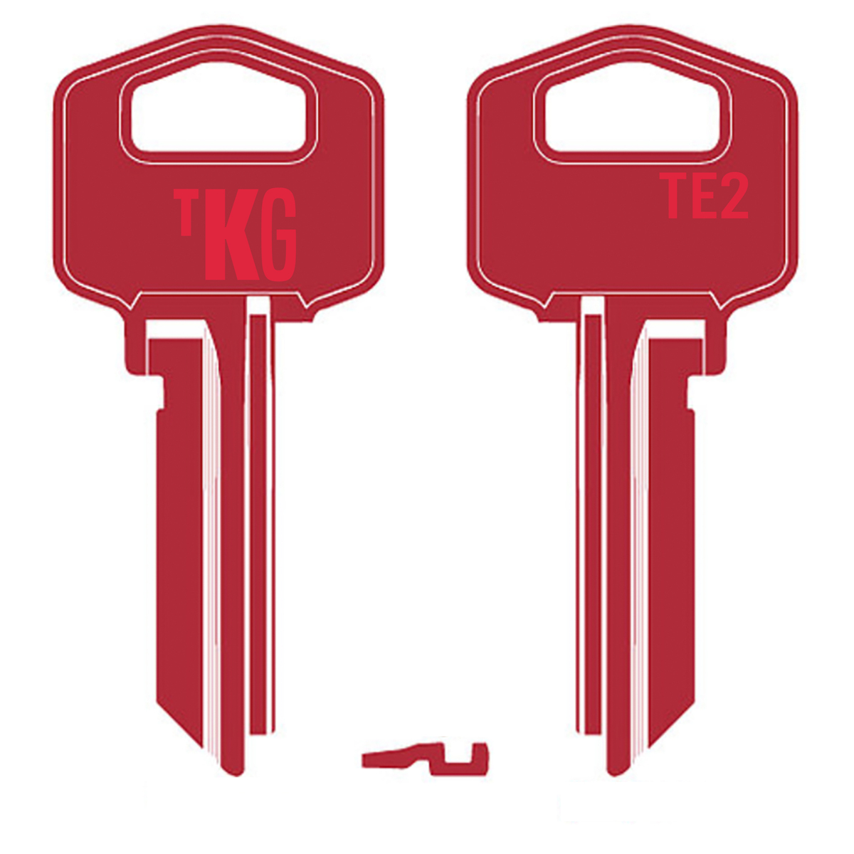 Domestic Key Blank To Suit Gainsborough TE2 - Red