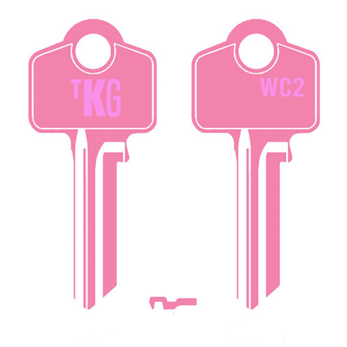 Domestic Key Blank To Suit Whitco WC2 5 PIN - Pink
