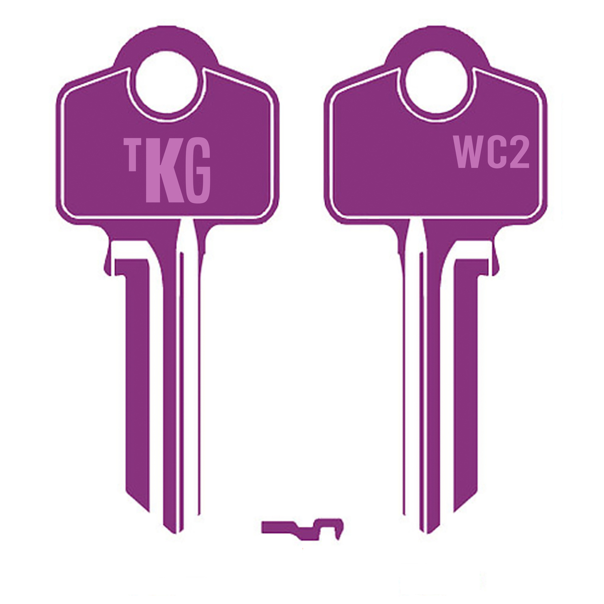 Domestic Key Blank To Suit Whitco WC2  5 PIN - Purple