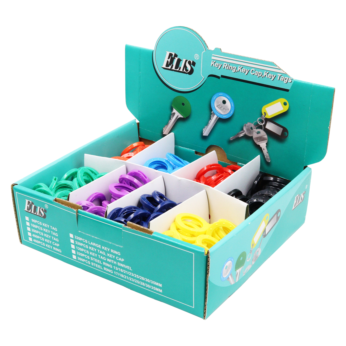 Plastic coloured key small 400 Units