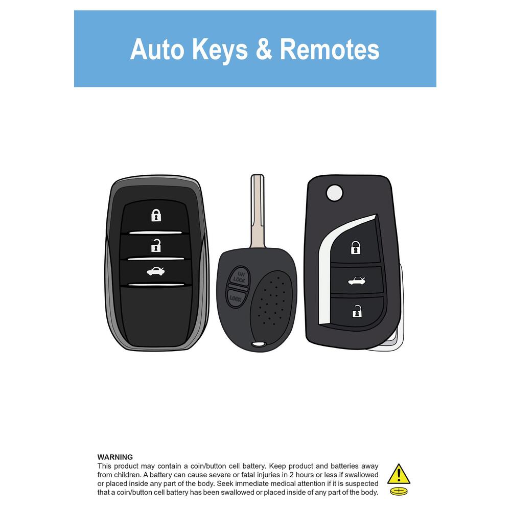 Battery Warning POS Packaging Bags - Automotive Car Keys