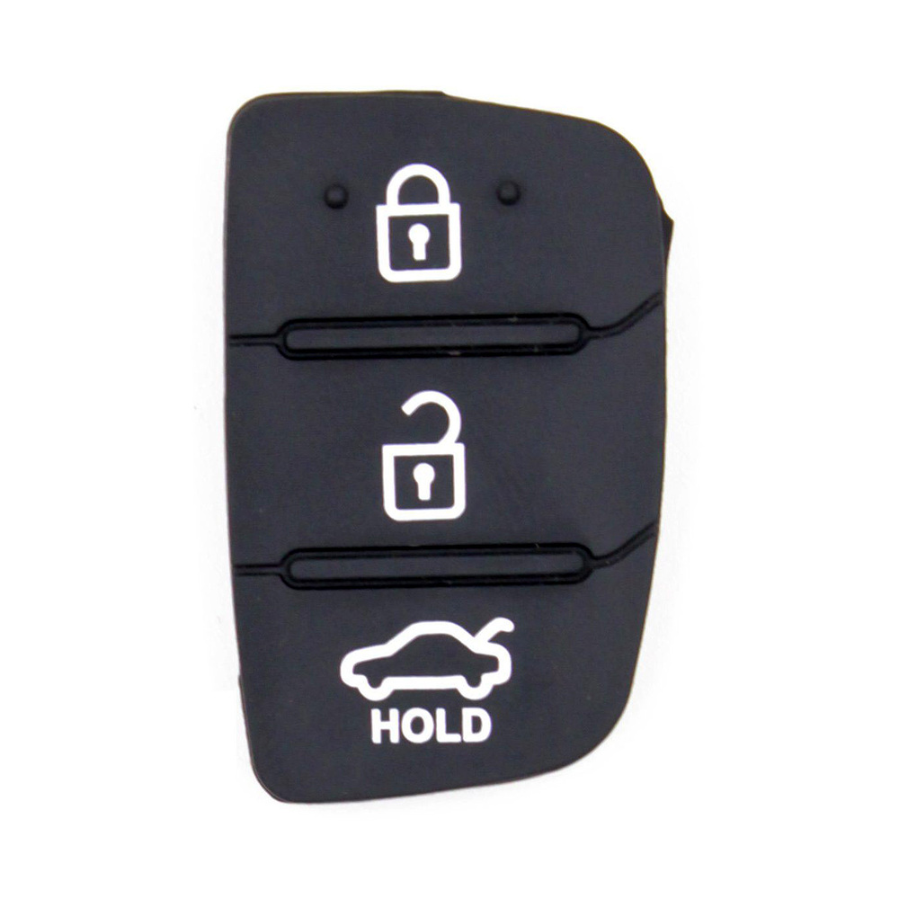To Suit Hyundai Santa Fe/Elantra i20 iX45 3 Button Flip Key Replacement Rubber Buttons