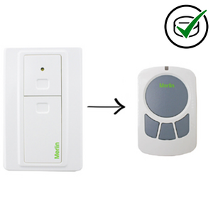 Genuine Merlin 2.0, 2 button remote Wall Control with Security