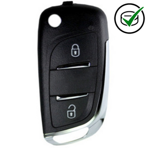 KD 900 Key remote 2 button Peugeot Style Universal with Integrated Transponder Chip