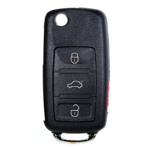 Audi compatible 4 button HU66 remote flip Key housing with Panic button
