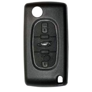 Citroen compatible 3 button VA6 remote flip Key housing No Battery Clip
