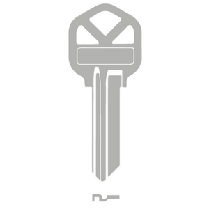 Domestic Key Blank To Suit Kwikset KS1 - Brass Silver