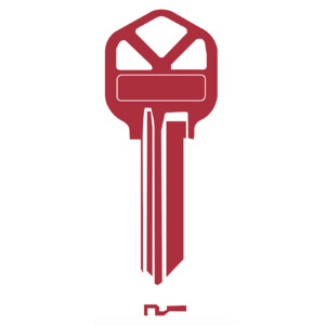 Domestic Key Blank To Suit Kwikset KS1 - Red