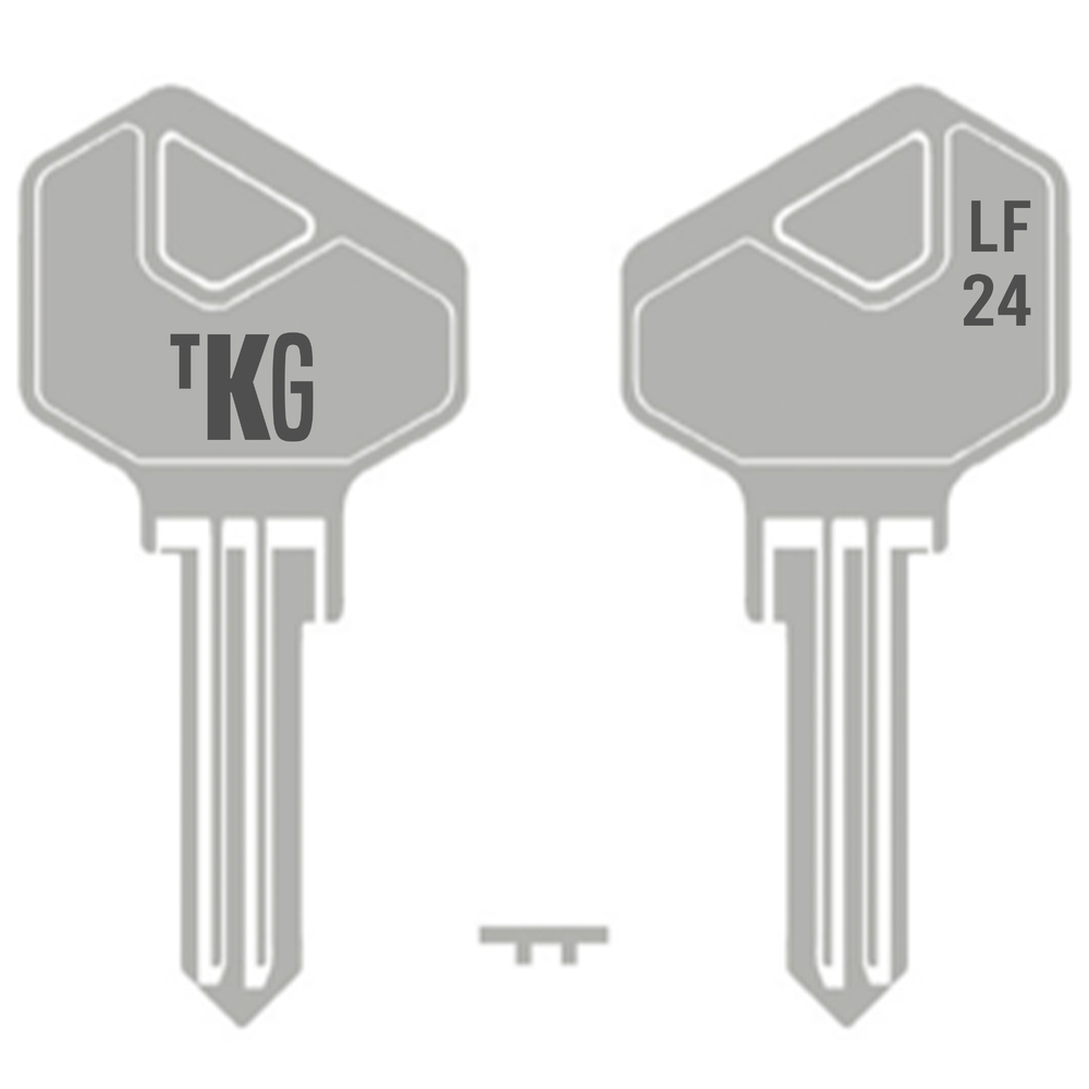 Domestic Key Blank To Suit Lowe & Fletcher LF24 - Brass Silver