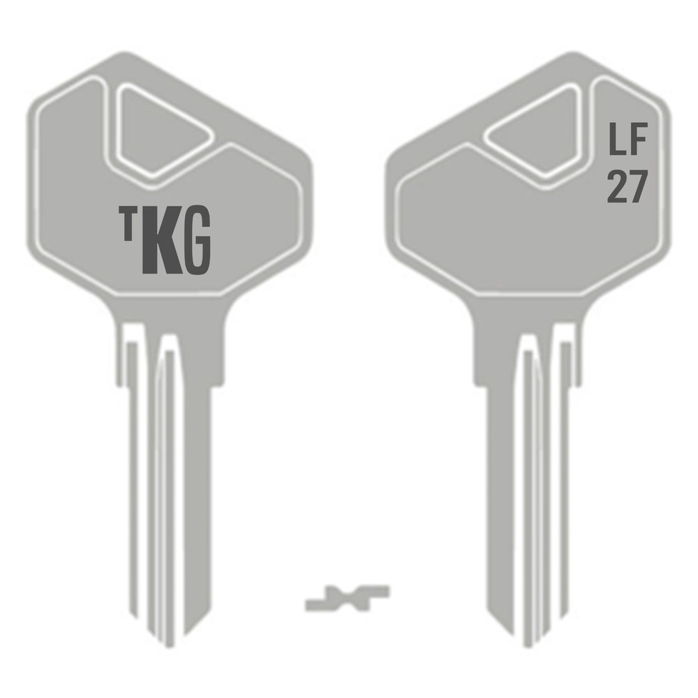 Domestic Key Blank To Suit Lowe & Fletcher LF27 - Brass Silver