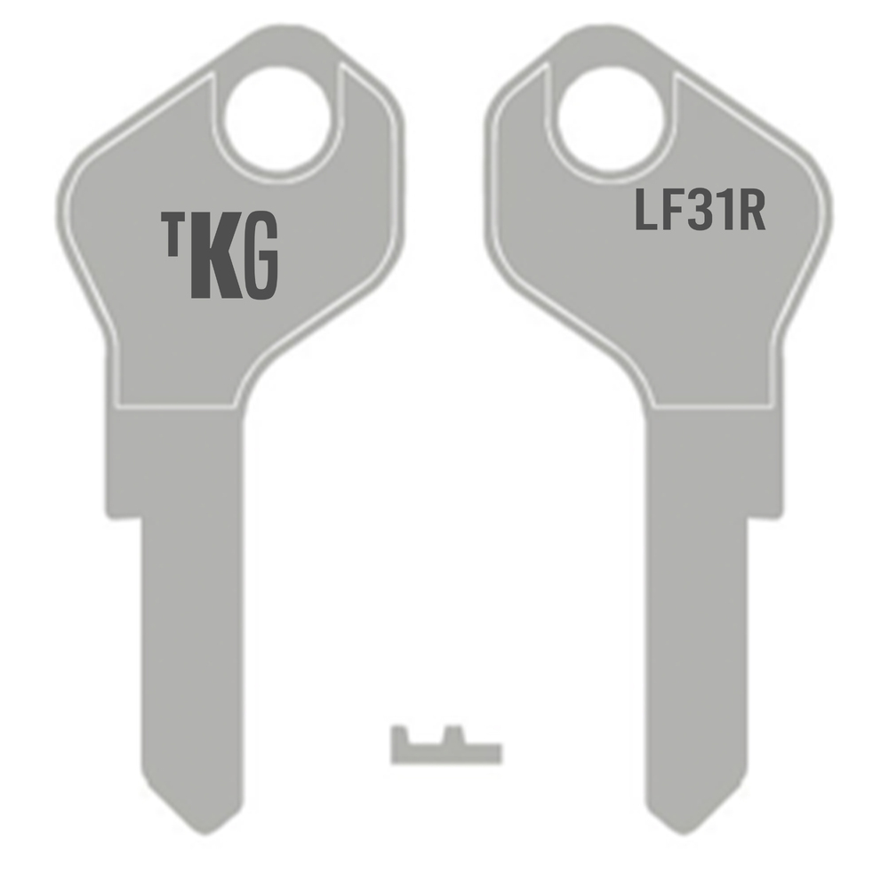 Domestic Key Blank To Suit Lowe & Fletcher LF31R - Brass Silver
