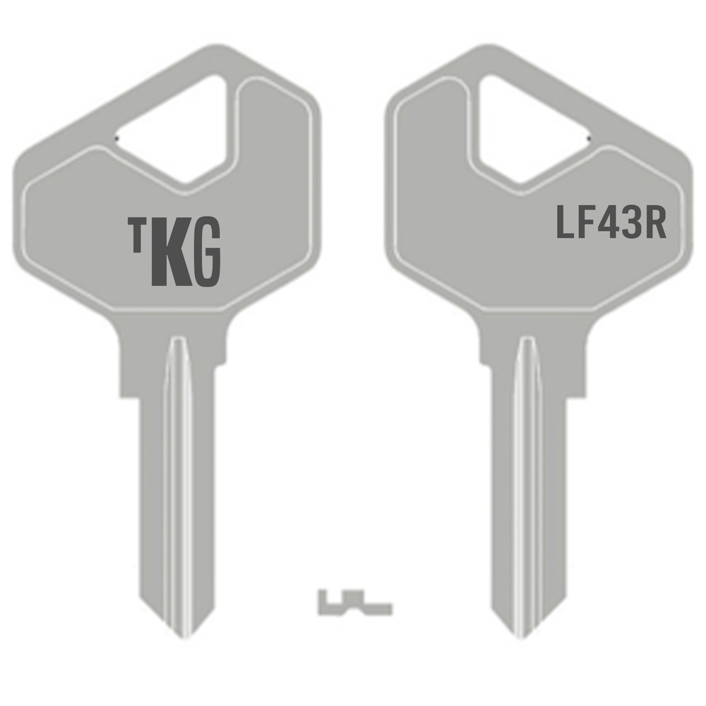 Domestic Key Blank To Suit Lowe & Fletcher LF43R - Brass Silver