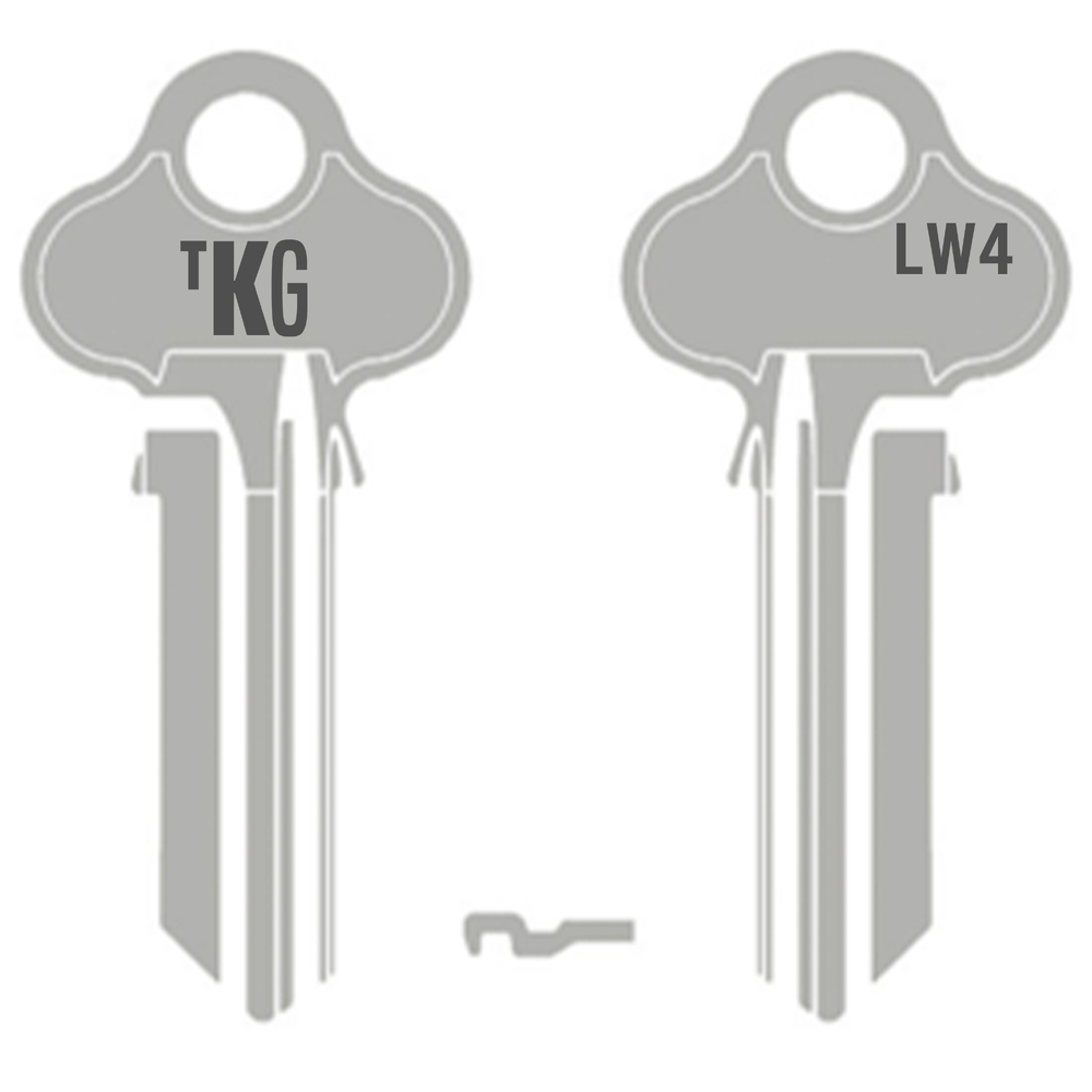 Domestic Key Blank To Suit Lockwood 5 PIN - Brass Nickle Plated