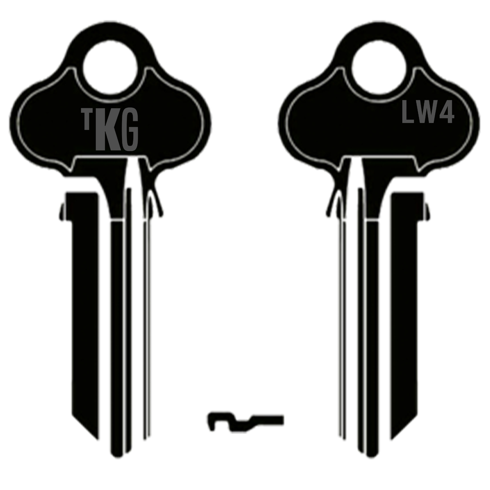 Domestic Key Blank To Suit Lockwood 5 PIN - Black