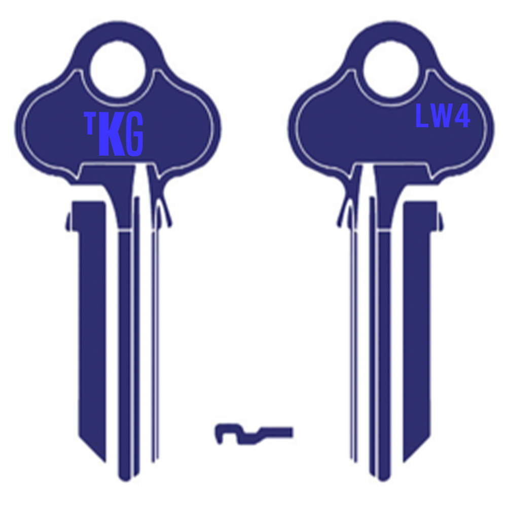 Domestic Key Blank To Suit Lockwood 5 PIN - Dark Blue