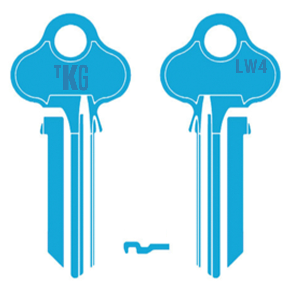 Domestic Key Blank To Suit Lockwood 5 PIN - Light Blue