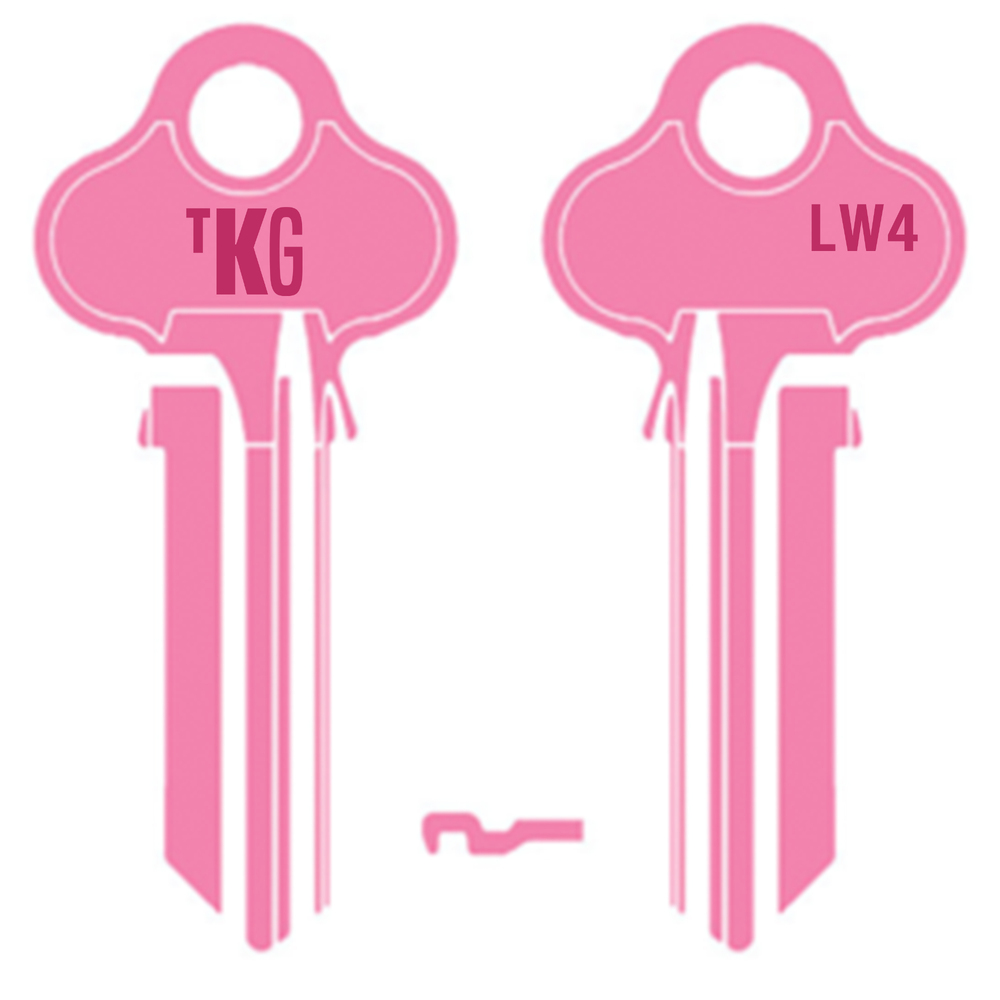 Domestic Key Blank To Suit Lockwood 5 PIN - Pink
